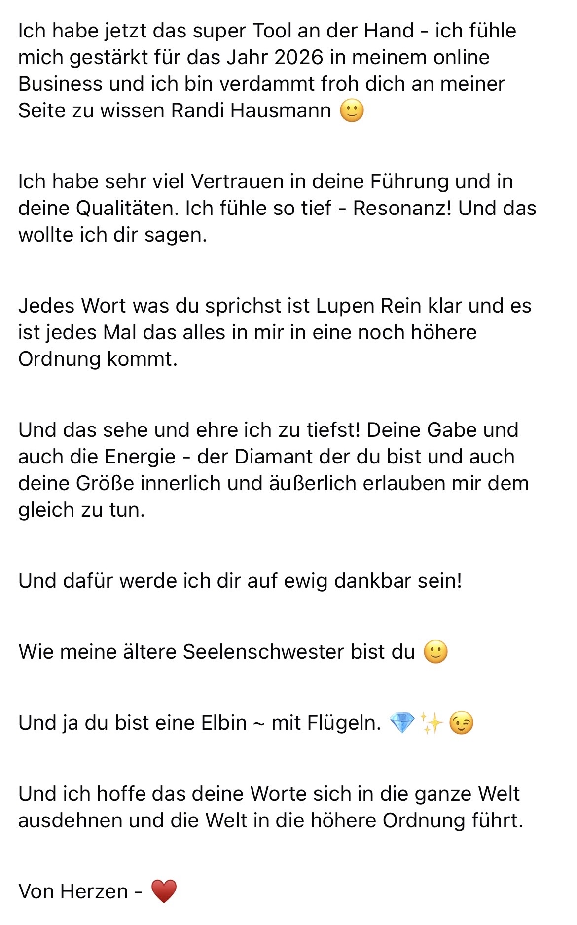 Feedback zu Randi Hausmann AblehnungsChallenge