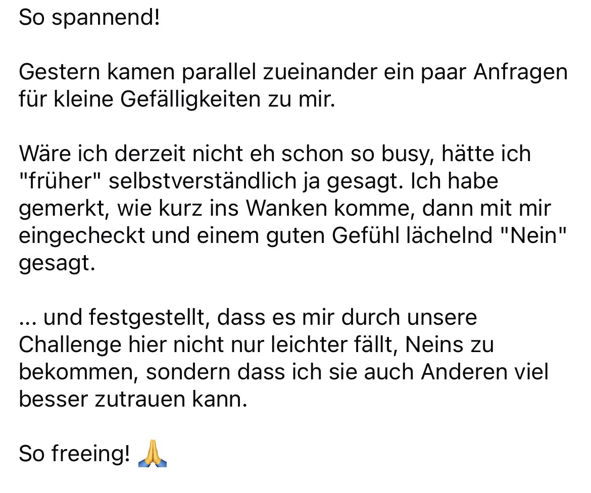 Ablehnungschallenge Feedback